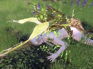 Fairy Pixie Aerin wird von einem Spriggan-Monster im Wald gefickt