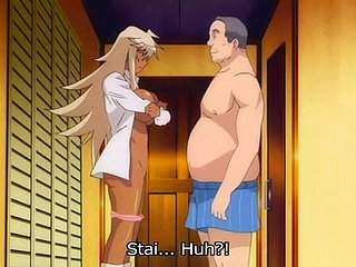 Oude guy hentai en mooie vrouw buur met grote borsten