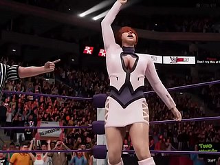 cassandra hither sophitia vs Shermie hither ivy -Thererible Ending !! -WWE2K19 -WAIFUレスリング