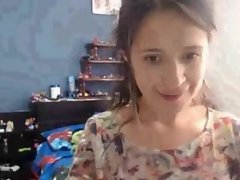 Gioco della ragazza con wheezles titty in webcam